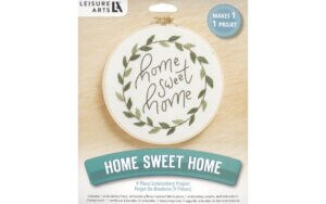Leisure Arts Kit Embroidery 6" Home Sweet Home