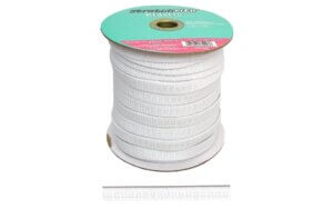 BTY Elastic Woven Polyester Flat Non-Roll 1/2" White Priced Per Yard