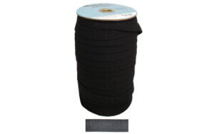 BTY Elastic Woven Polyester Flat Non-Roll 3/4" Black Priced Per Yard