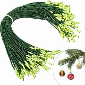 20 Green Easy snap 8in precut ornament hanger