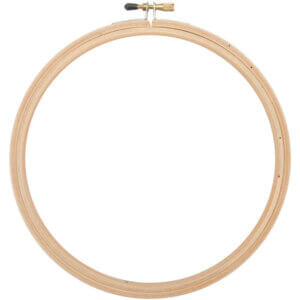 7" Natural Frank A. Edmunds Wood Embroidery Hoop W/Round Edges