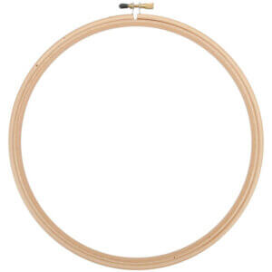 9" Natural Frank A. Edmunds Wood Embroidery Hoop W/Round Edges
