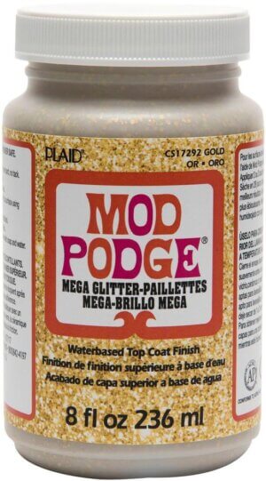 8oz Mod Podge Mega Glitter Gold