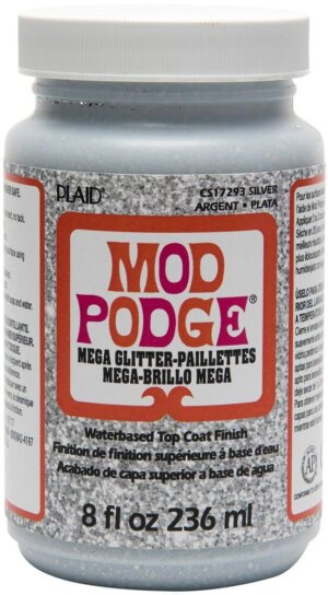 8oz Mod Podge Mega Glitter Silver