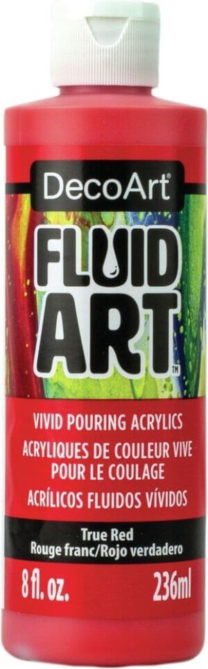 True Red DecoArt FluidArt Ready-To-Pour Acrylic Paint 8oz
