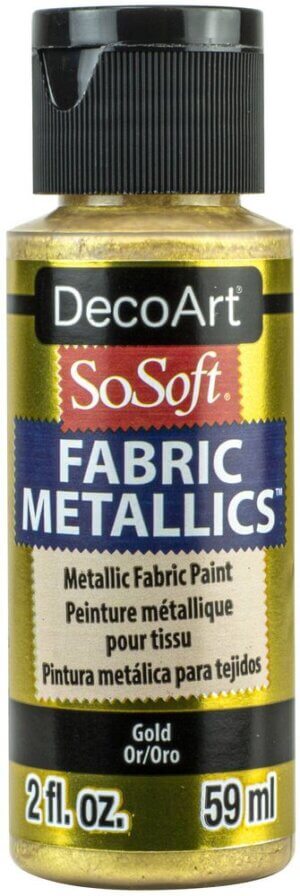 Gold - DecoArt SoSoft Fabric Metallic Acrylic Paint 2oz