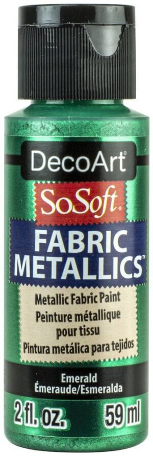 Emerald Metlc SoSoft Fabric Paint 1oz - Decoart