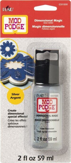 Silver Mod Podge Dimenional Magic Glitter Carded 2oz