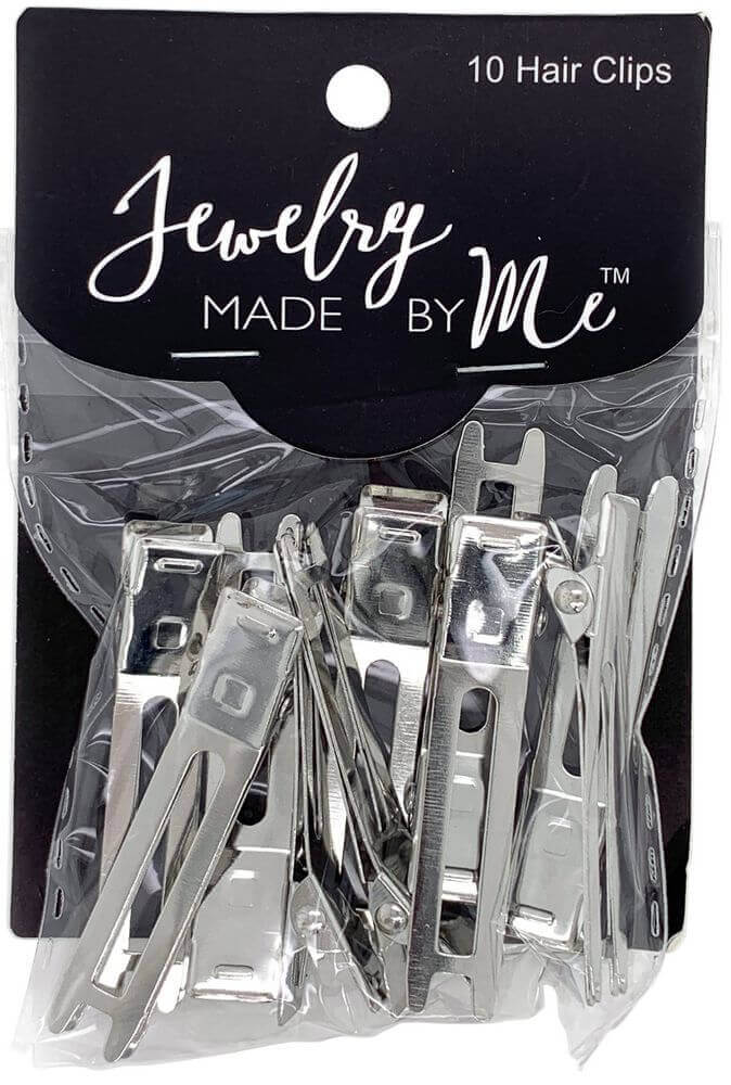 Silver Hair Clip Double Prong 10/Pkg - Fabricated For You display picture 1