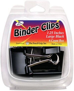 Binder Clips 1.25" 6/Pkg