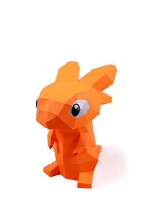 Papercraft World Dual-Use 3D Papercraft Model-Baby Dragon, Orange Papercraft World Dual-Use 3D Papercraft Model-Baby Dragon, Orange