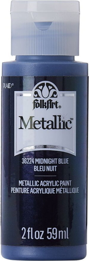 Midnight Blue FolkArt Metallic Acrylic Paint 2oz