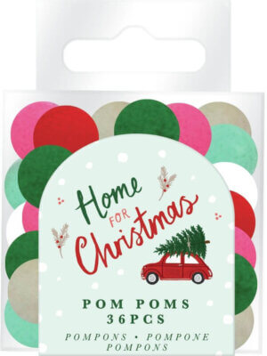Home For Christmas Violet Studio Pom Poms 36/Pkg Home For Christmas Violet Studio Pom Poms 36/Pkg