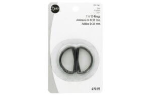 Dritz D Rings 1 1/4" Black 4pc