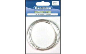Beadalon Memory Wire Bracelet Rnd Lg Slvr Plt .5oz