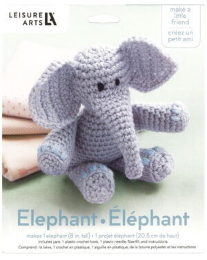 Leisure Arts Little Crochet Friend Kit Small Elephant Leisure Arts Little Crochet Friend Kit Small Elephant