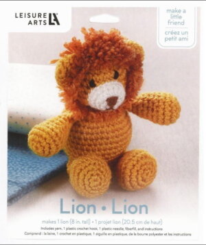 Leisure Arts Little Crochet Friend Kit Sm Lion Leisure Arts Little Crochet Friend Kit Sm Lion