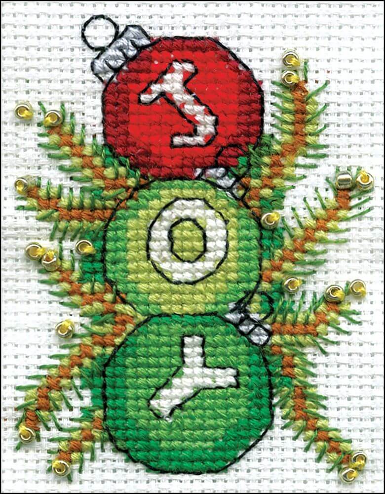 Design Works Counted Cross Stitch Kit 2″X3″-Joy (14 Count)