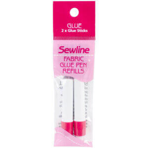 Yellow Sewline Water-Soluble Fabric Glue Pen Refill 2/Pkg