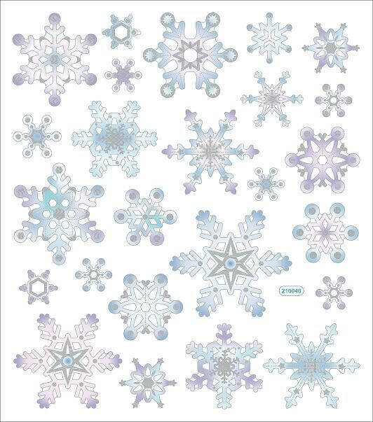Silver & White Snowflakes Sticker King Stickers Silver & White Snowflakes Sticker King Stickers