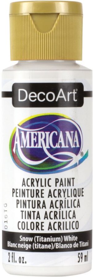 Snow White - Opaque - Americana Acrylic Paint 2oz