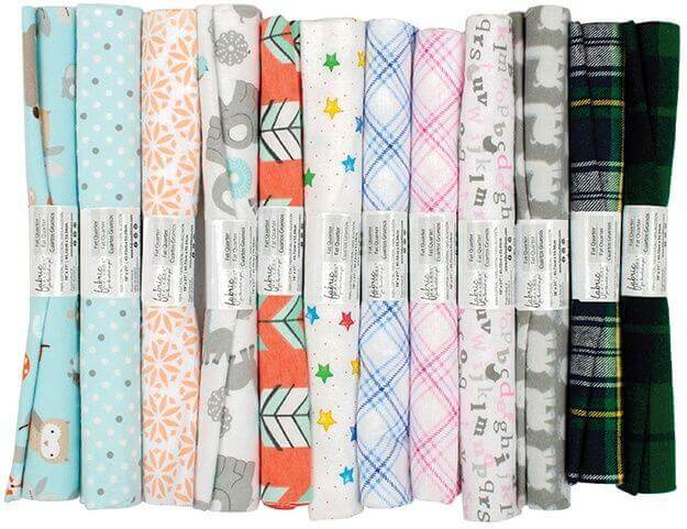 Fabric Palette Fat Quarter Assortment 18″X21″ 1/Pkg-Flannel Assortment Assorted Pattern Fabric