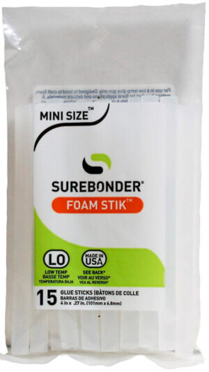 .27"X4" 15/Pkg Low-Temp Foam Stik Mini Glue Sticks