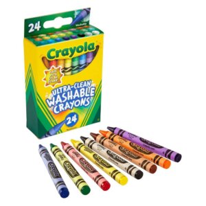 Crayola Washable Crayon Set, 24-Color Set