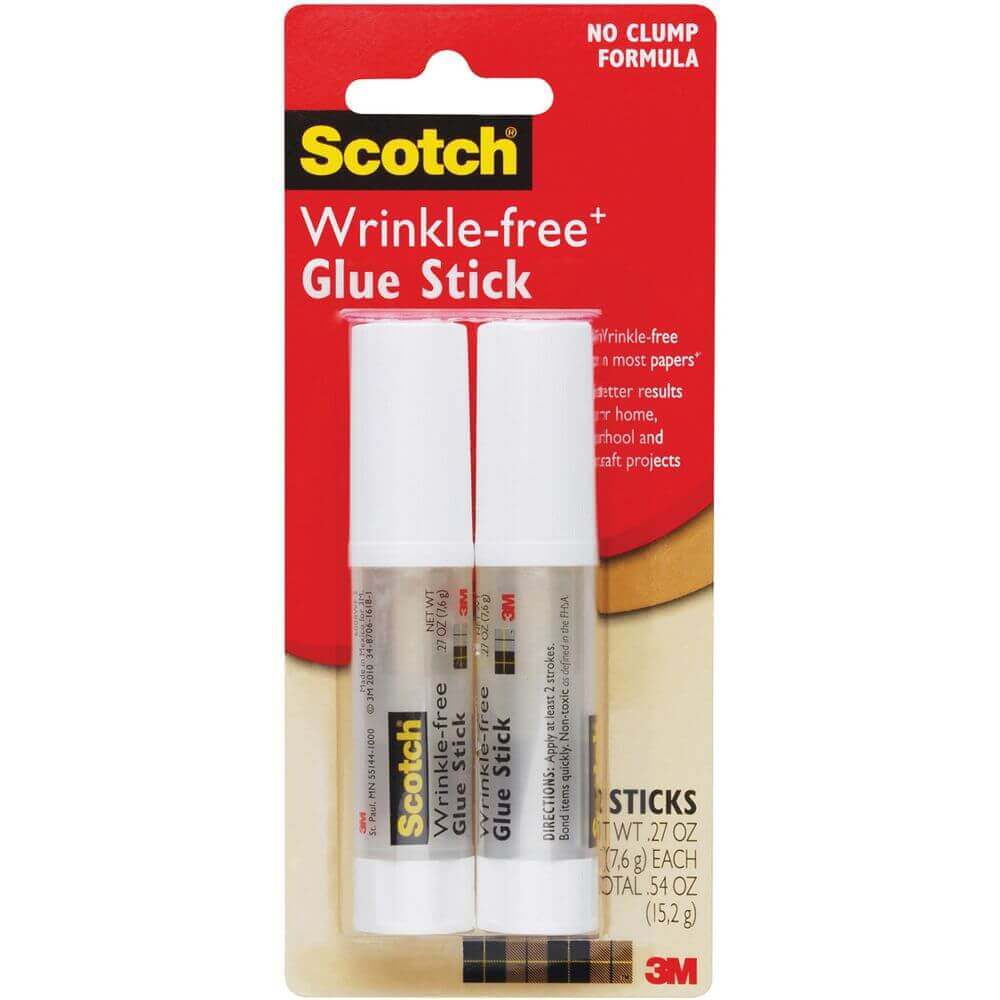 Scotch Wrinkle-Free Glue Sticks 2/Pkg-.27oz Scotch Wrinkle-Free Glue Sticks 2/Pkg-.27oz