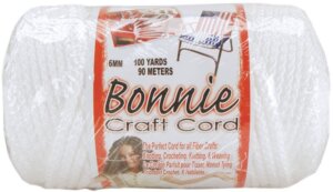 Bonnie Macrame Craft Cord 6mmX100yd-White