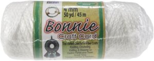 Bonnie Macrame Craft Cord 4mmX50yd-White