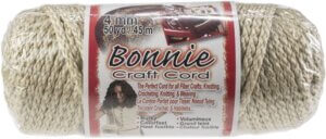 Bonnie Macrame Craft Cord 4mmX50yd-Pearl (Beige)