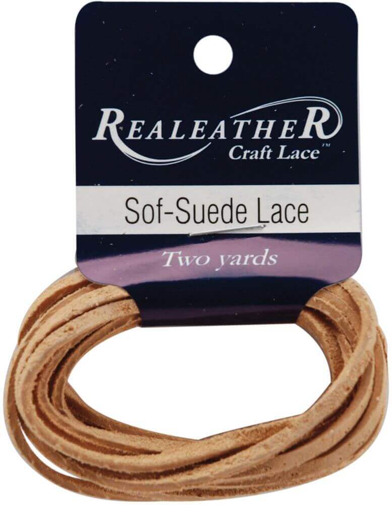 2yd Beige -Soft-Suede Lace 3/32