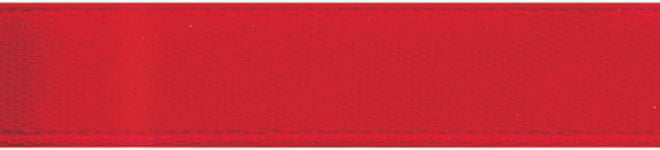Offray Single Face Satin Ribbon 5/8″X18′-Red