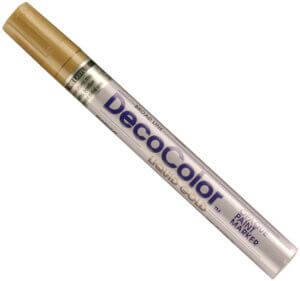 Gold – Broad Line DecoColor Opaque Oil-Based Paint Marker Gold - Broad Line DecoColor Opaque Oil-Based Paint Marker