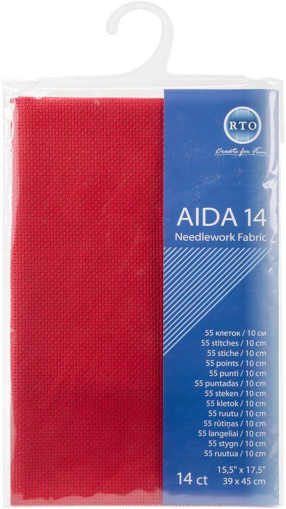 Red RTO Aida 14 Count 15.5″X17.5″