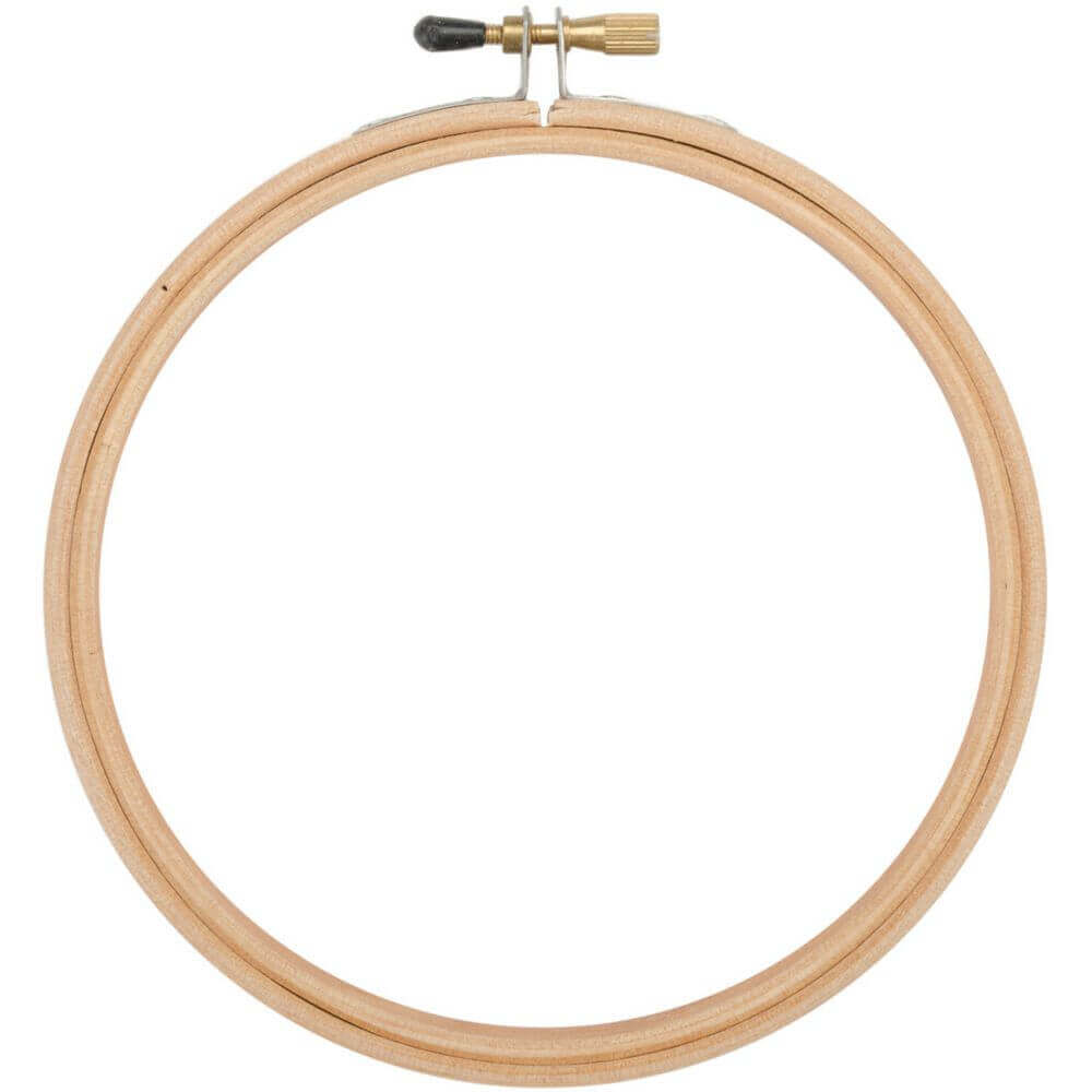 5″ Natural Frank A. Edmunds Wood Embroidery Hoop W/Round Edges