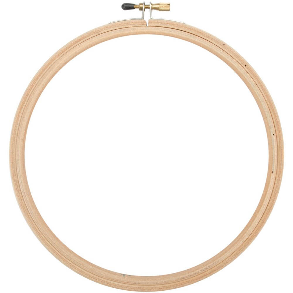 7″ Natural Frank A. Edmunds Wood Embroidery Hoop W/Round Edges