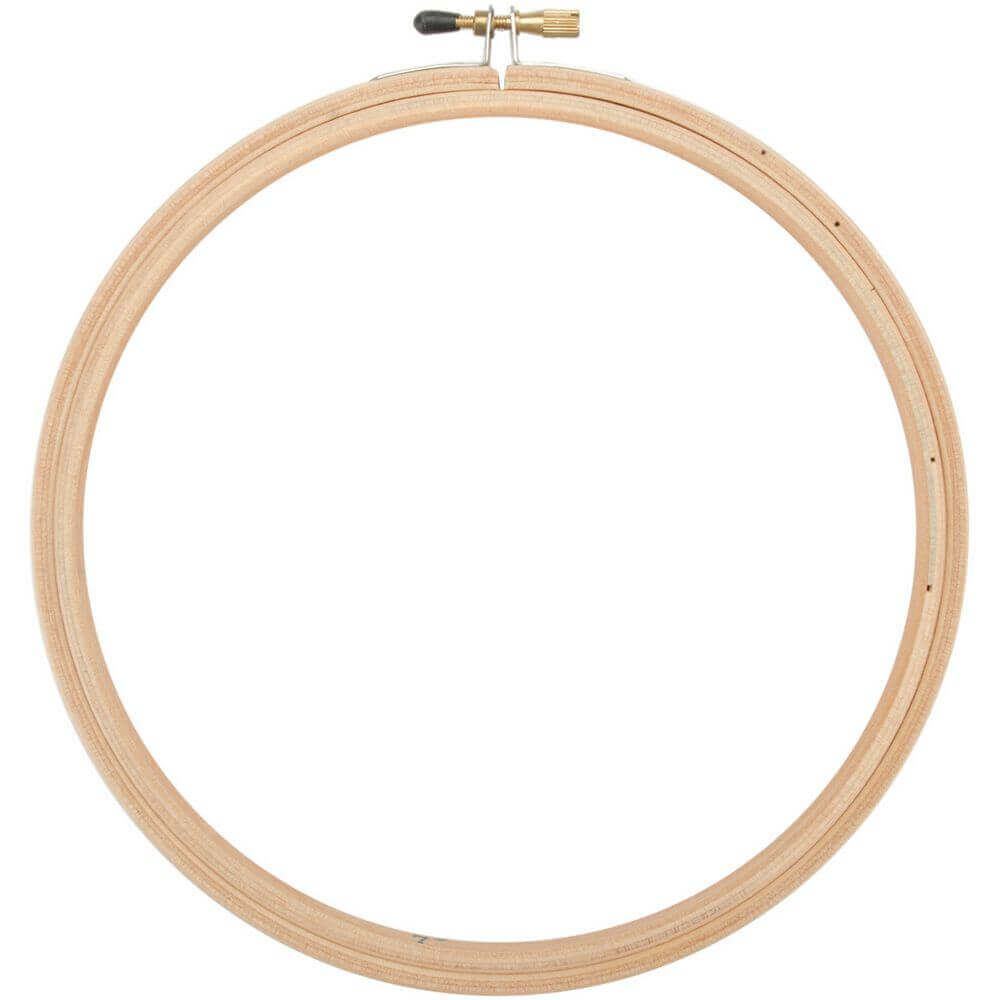 8″ Natural Frank A. Edmunds Wood Embroidery Hoop W/Round Edges