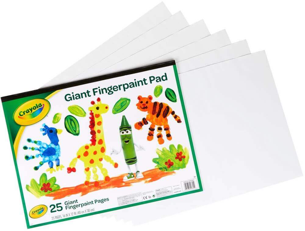 Crayola Fingerpaint Paper Pad 16″X12″-25 Sheets Crayola Fingerpaint Paper Pad 16"X12"-25 Sheets - Image 3