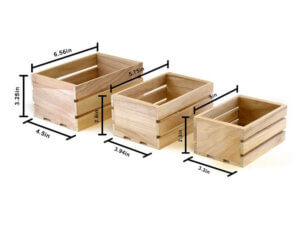 Wood Crate Caddy Set
