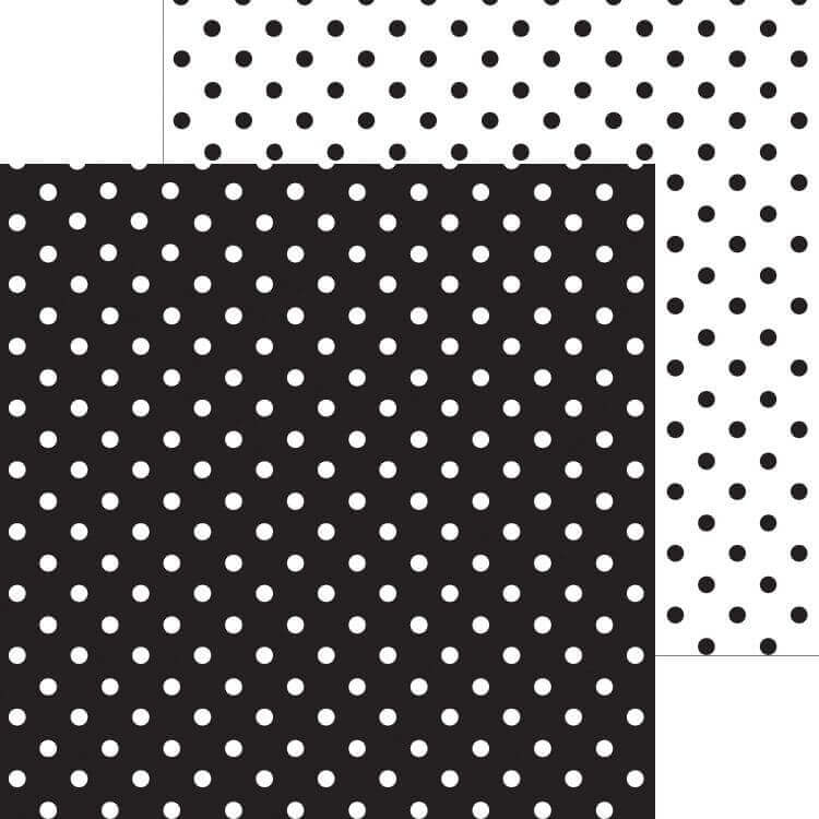 Beetle Black Doodlebug Petite Swiss Dot Cardstock 12″X12″