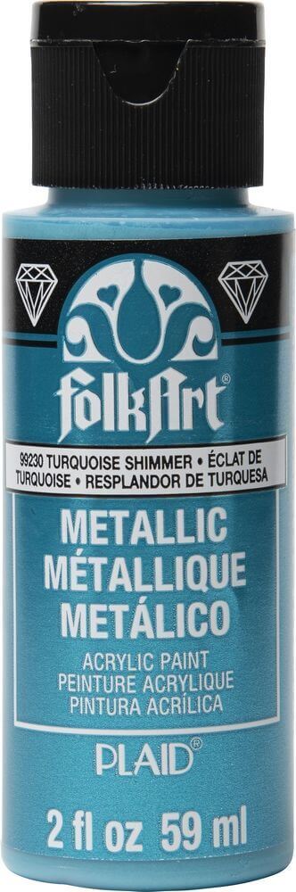 Turquoise Shimmer – FolkArt Metallic Acrylic Paint 2oz