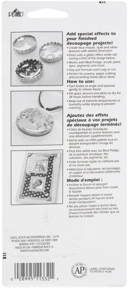 Irid Mod Podge Dimenional Magic Glitter Carded 2oz
