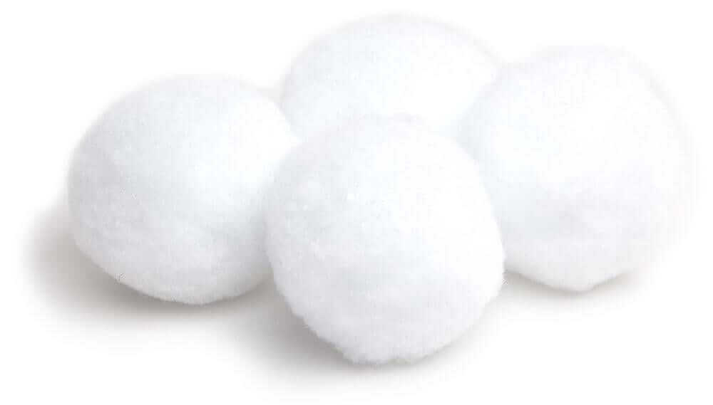 White Pom-Poms 3″ 4/Pkg White Pom-Poms 3″ 4/Pkg