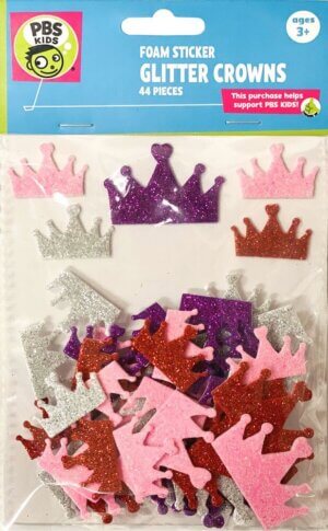Glitter Foam Stickers Crown, 44/Pkg Glitter Foam Stickers Crown, 44/Pkg