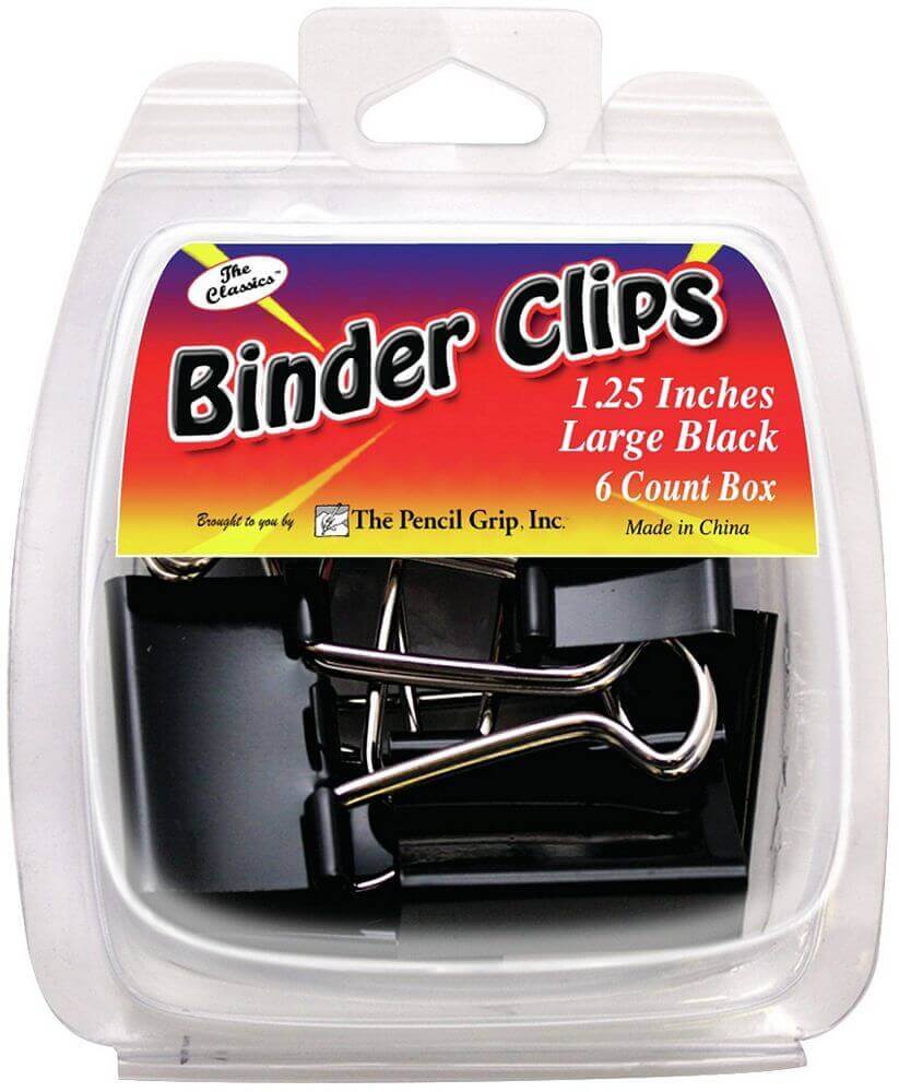 Binder Clips 1.25″ 6/Pkg