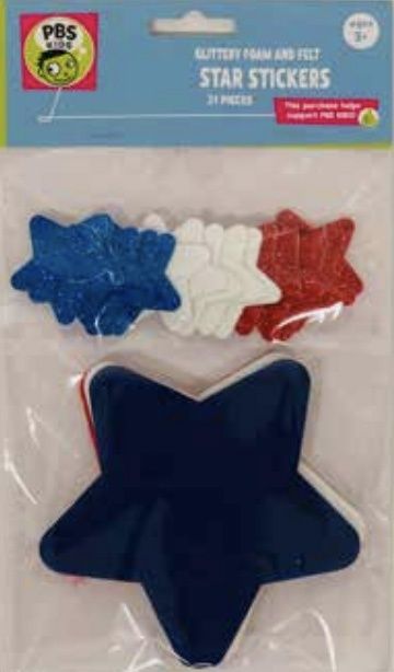 Craft For Kids Imports Glitter Felt Peel & Stick 21/Pkg-Star