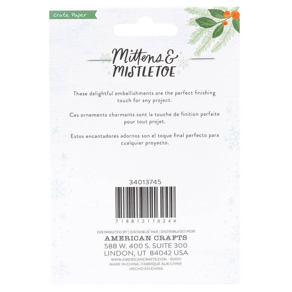 Mittens & Mistletoe Mixed Pom Poms 80/Pkg