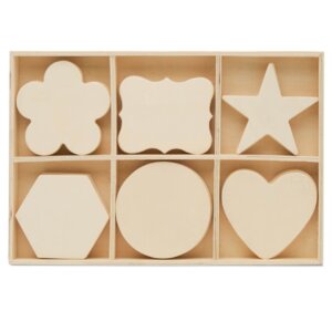Shapes Unfinished Wood Sorting Tray